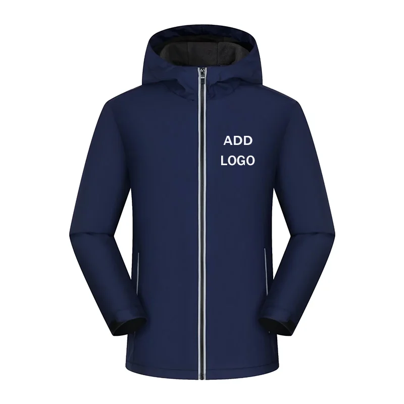 Custom Printed Logo Jacket Print Your Own Logo Picture Text Plus Velvet