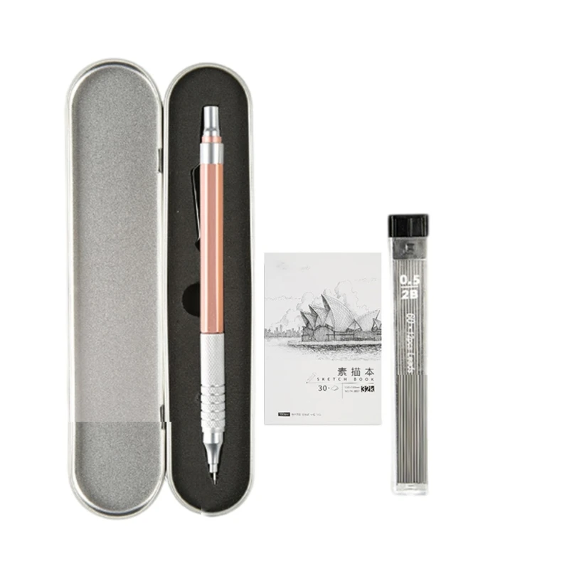 금속 샤프 펜슬 세트 스케치 연필 학생용 자동 연필