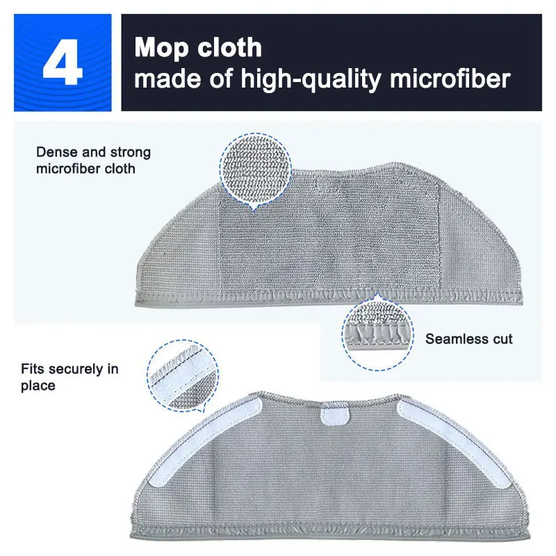 For Xiaomi G1 Mi Robot Vacuum-Mop Essential Hepa Filter Robot Vacuum Cleaner Accessories Main Side Brush Mop Cloths Spare Parts 5