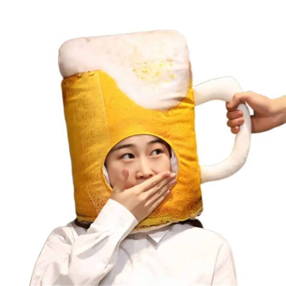 Kawaii Funny Beer Hat Photo Props Soft Cute Beer Hat Novelty Beer Cap Gifts