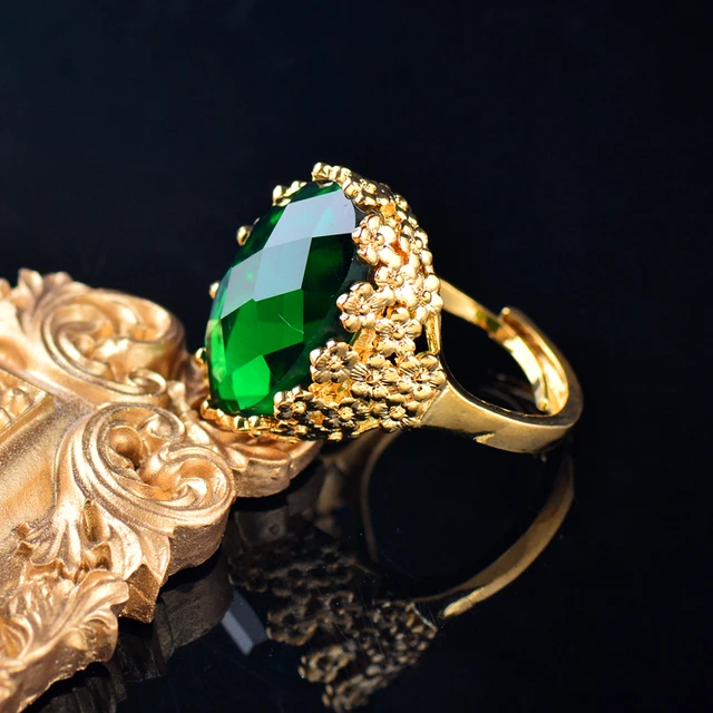 Emerald Green Ring, Green Emerald Color Ring, Dark Green Rings, Oval G -  Urban Carats