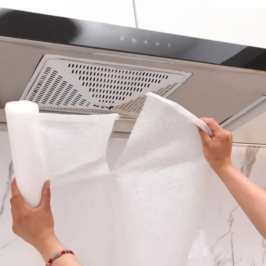 Disposable Hood Oil Filter Paper Non-woven Cooker Hood Extractor Fan Filter Kitchen Grease Anti Oil Cotton 5/10M