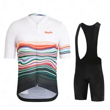 Conjunto de ciclismo 2022 nova raphaful roupas equipe jérsei kit men manga curta mtb roupas bicicleta uniforme ropa hombre