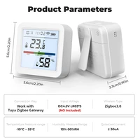 Smart Tuya ZigBee Home Temperature Humidity Sensor with BackLight LCD Works With Google Assistant and Need Tuya Zigbee Hub - Image 6
