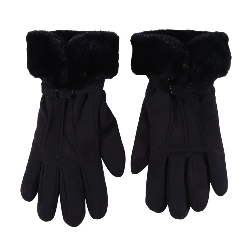 Gants Fourrés Femme Gants Femme - ZGEER - Automne Hiver - Écran Tactile - Rose - Peluche Gants Chauds Femme