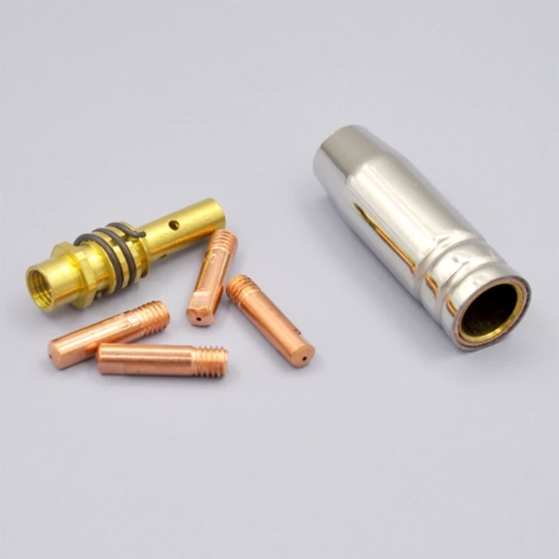 14Pcs 15AK Coating Protections Nozzle Nonstick Welding Slag Airless Gas Protections Guns Machine Protective Sleeve M4YD plasma cutter electrodes nozzles ceramic nozzle cups