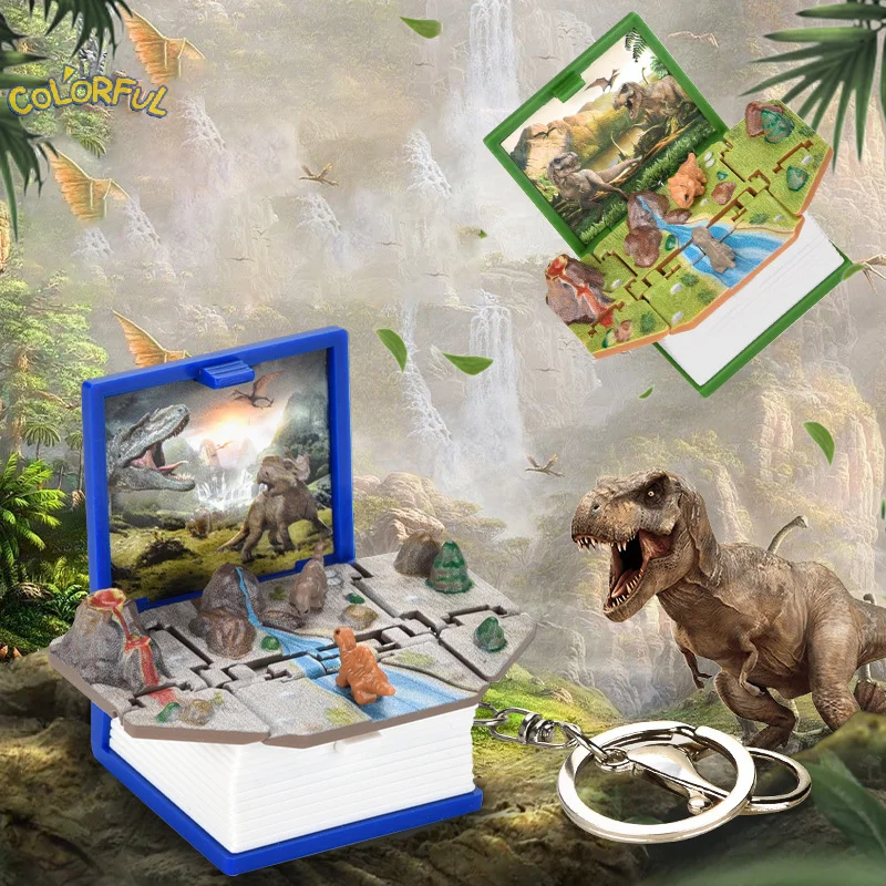 

3D Волшебная загадка скрытый мир Складная книга брелок вверх сюрприз пальцы портативная игра дети игрушка для снятия стресса