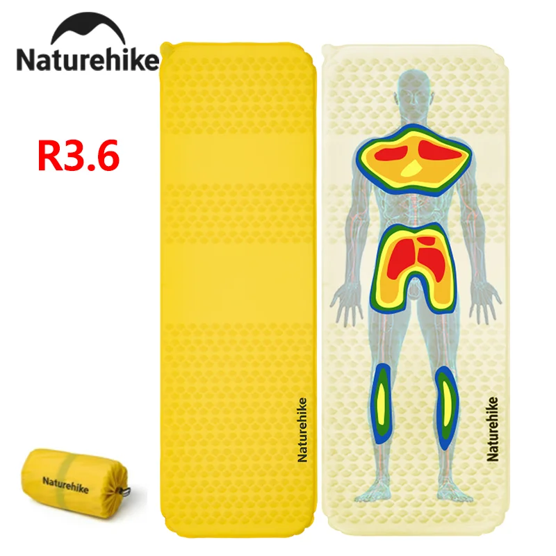 Naturehike R3.6 Ultralight Automatic Inflatable Mattress Portable Outdoor Camping Picnic Party Resting Warm Mattress
