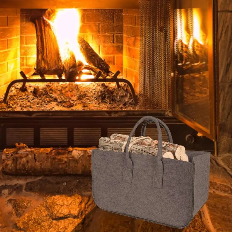 Firewood Carrier With Handle Heavy Duty Wood Bag Multifunctional Shopping  Handbag for Camping Domestic Fireplace Winter Firewood