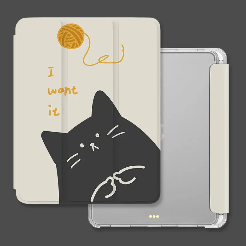 Premium TPU Soft Tablet Case with Pencil Holder & Smart Cover Functionality