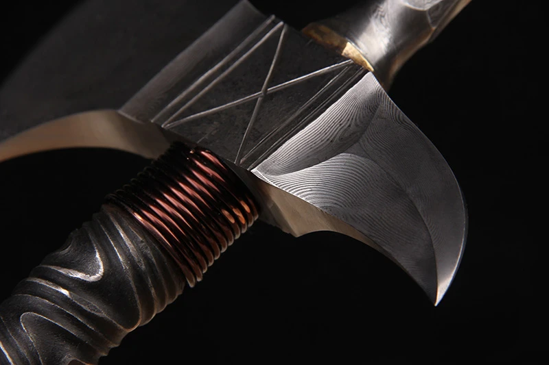 Exclusive of Qiankun Axes Collectible Wushu Kungfu Axe Outdoor EDC Hunting
