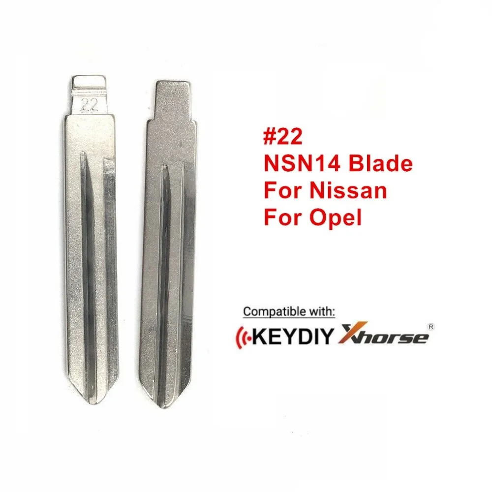 5pcs Blank Uncut Flip Blade #22 NSN14 for Nissan TIIDA Renault Subaru Infiniti Uncut Flip KD VVDI Remote Key Blade