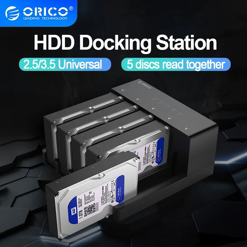 

ORICO 5 Bay 3.5 Inch Hard Drive Adapter Mobile Holder SolidState Expansion Built-In Hard Disk Frame SATA Hard Drive HDD for PC