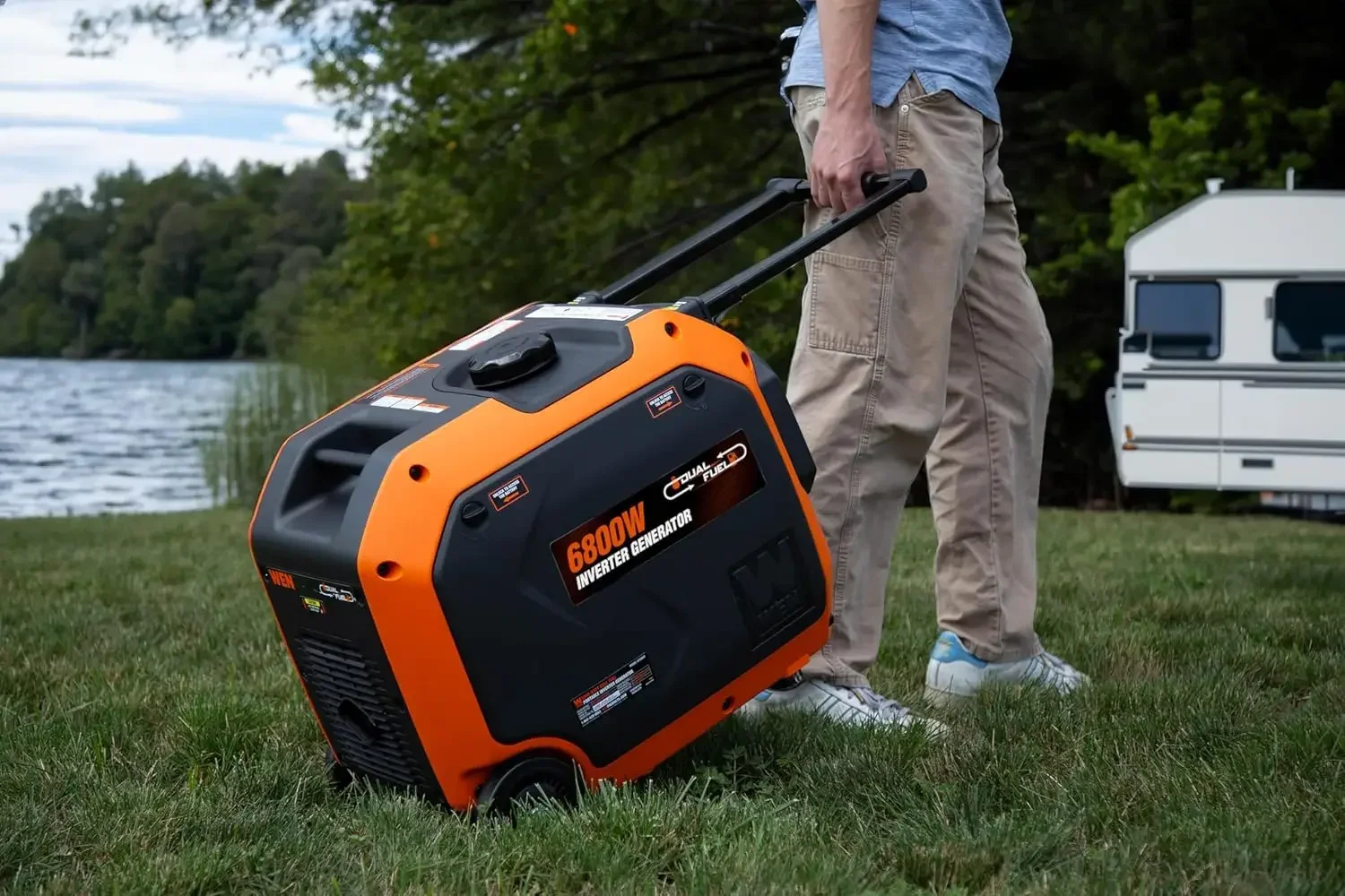 Quiet 6800W Dual Fuel Inverter Generator