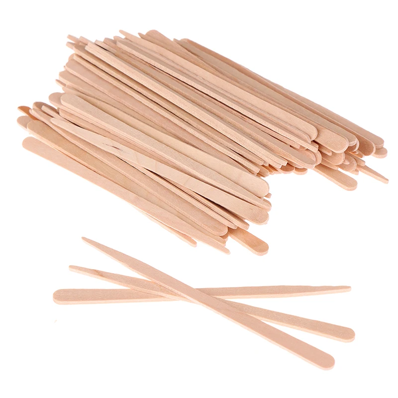Hair Removal Sticks 100PCS Woman Wooden Body Hair Removal Sticks Wax Waxing Disposable Sticks Beauty Toiletry Kits Wood Tongue Depressor Spatula