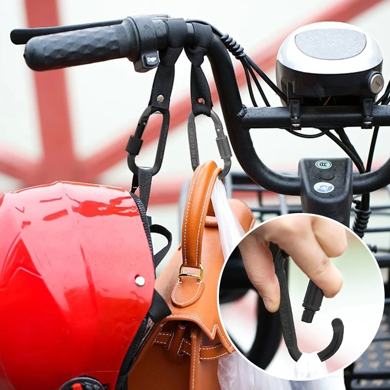 1/4pcs Universal Motorcycle Bicycle Front Hook Aluminum Alloy Handlebar Hooks Multifunctional Baby Cart Electric Scooter Hook