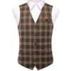 Hi-Tie Viscose Mens Vest With Bowtie Jacquard Solid Plain Striped Waistcoat Jacket Hanky Cufflinks Wedding Business S to XXXL 2