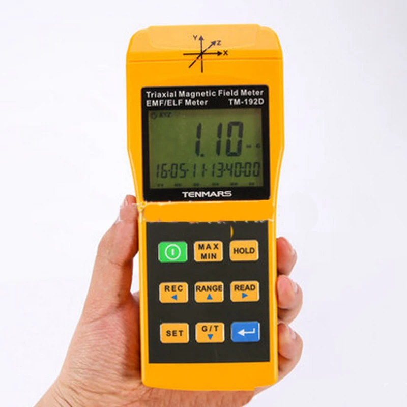 TENMARS TM-192D 3축 EMF 자기장 가우스 미터 - 3축 테스터 (302000Hz)