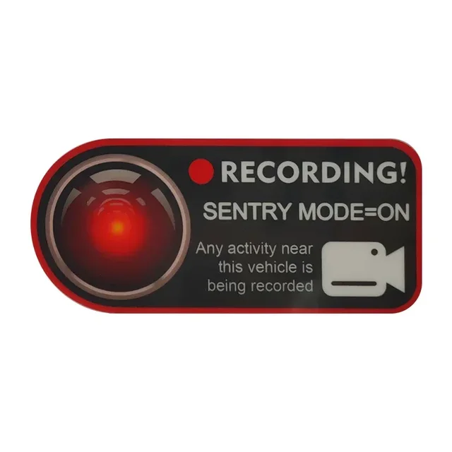 Warning Sticker for Tesla Model 3/Y/S/X/3+ Invader Sentinel Sentry Mode Static Window Warning Anti Theft Sticker Car Accessories 6