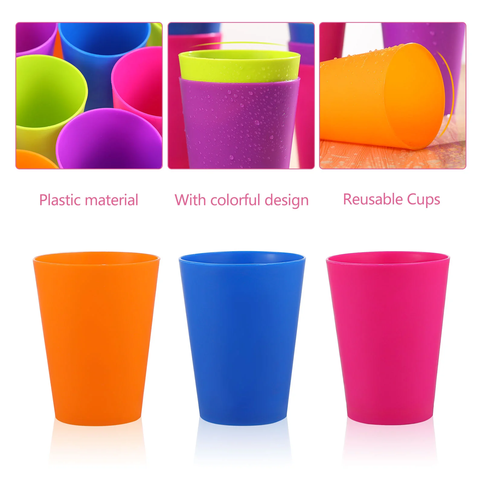 Plastic Drinking Party Favors Goodie Cups Kitchen Reusable Beer Mug Tumblers Kids Water