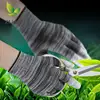 PU Fingers And Palms Gloves Printed Pink Nylon Work Non-Slip Household Labor Protection Gloves For Mechanic Construction 1pair 4