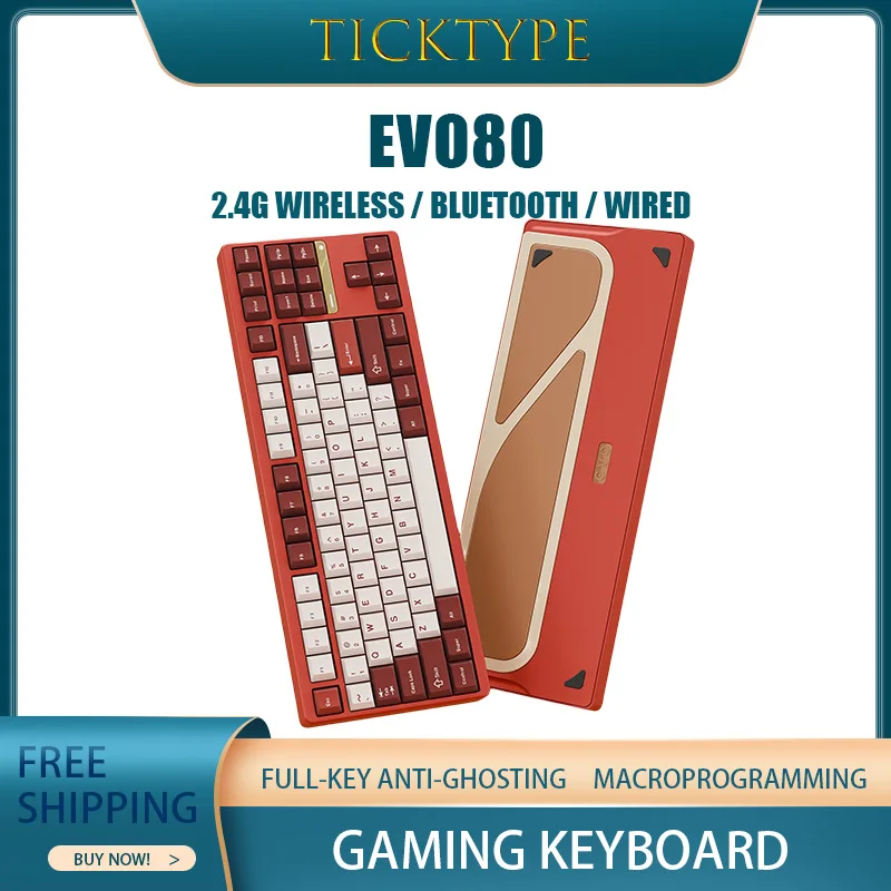 Ticktype Evo80 メカニカルキーボード Rgb 低遅延低ノイズ Pbt キー