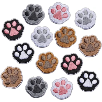 7Pcs Paw Print Patches Cat Dog Patch Embroidery Applique Repair 3.5*3.3.cm 1