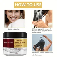 Collagen Keratin Hair Mask Dual Oil Control Moisturizer Conditioner Soft Smooth Frizz Damaged Repair Revitalize Hair Care 6