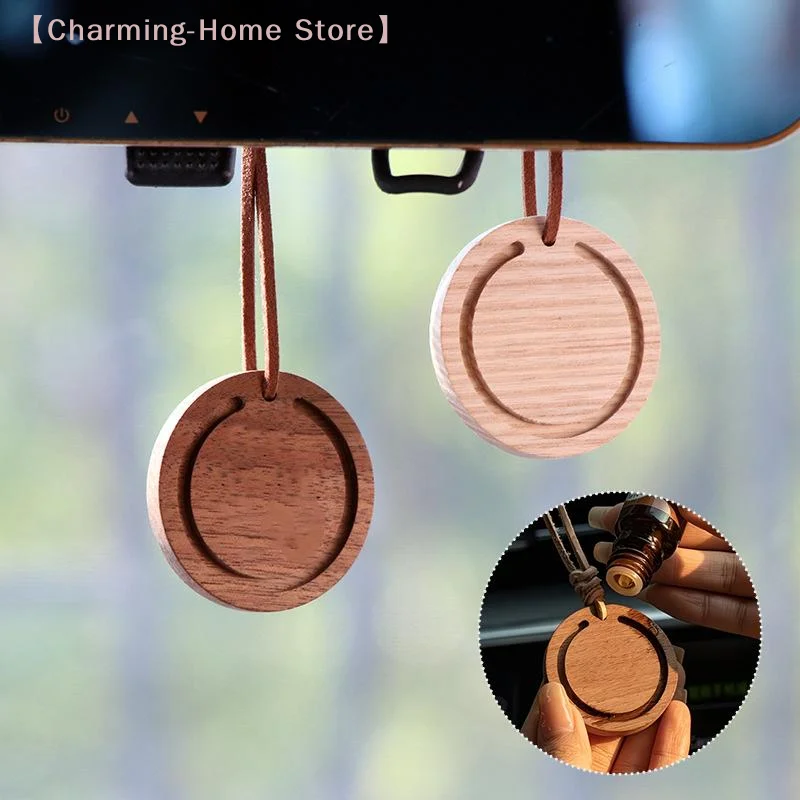 Elegant Wooden Essential Oil Car Diffuser - Minimalist Fragrance Accessory