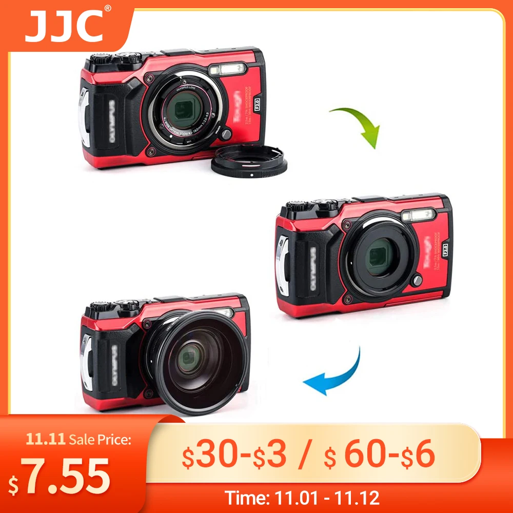Jjc Lens Adapter Ring Tube For Olympus Tough Tg6 Tg5 Tg4 Tg3 Tg2 Tg1 Camera  Fcon-t01 Tcon-t01 As Cla-t01 40.5mm Filter Thread - Lens Adapter -  AliExpress
