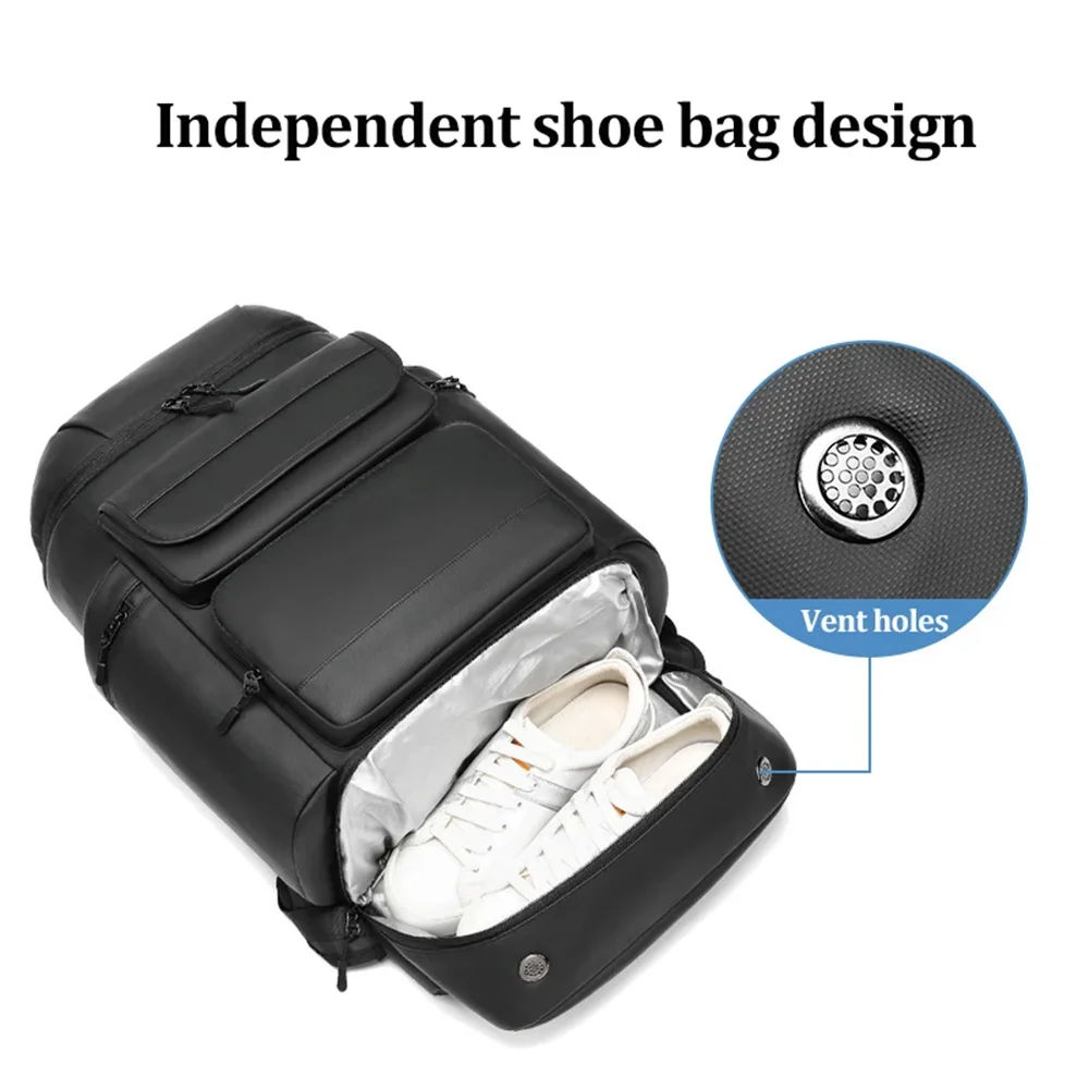 XOKY Large Capacity 50L Men Travel Backpack outdoors trekking waterproof Backpack 17 Inch Business Laptop With Shoe Bag