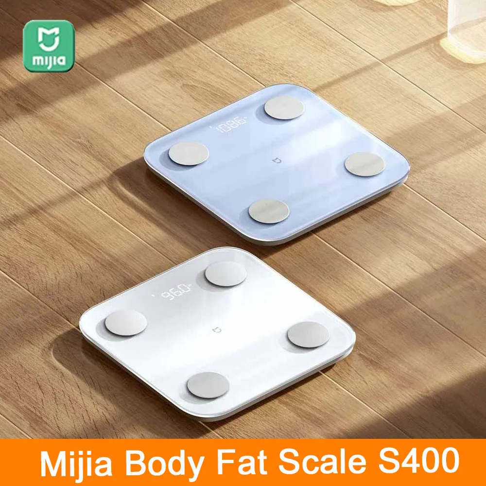 Body Fat Scale Mijia Body Fat Scale S400 Bluetooth 5.0 Smart Home Body Composition Scale Max 150KG LED Display Dual Frequency Measurement