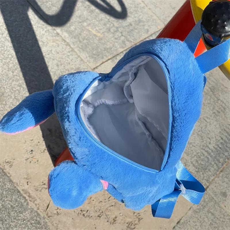 Stitch Children's Backpack Boys Girls Anime Kawaii Cartoon Disney Stitch New Plush Backpack Cartoon Fashion Women's Backpack 4