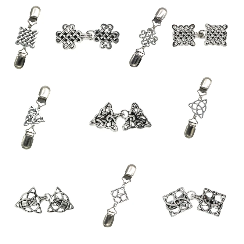

Vintage Sweater Shawl Clips Clasp Fasteners Elaborate Knots for Women Girls