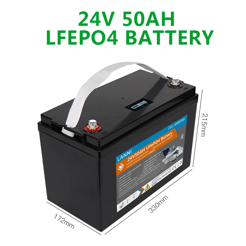 24V LiFePO4 batterie 50ah fer Lithium Ion 25.6v électrique fauteuil roulant  rechargeable batterie au lithium UPS pêche en mer - AliExpress