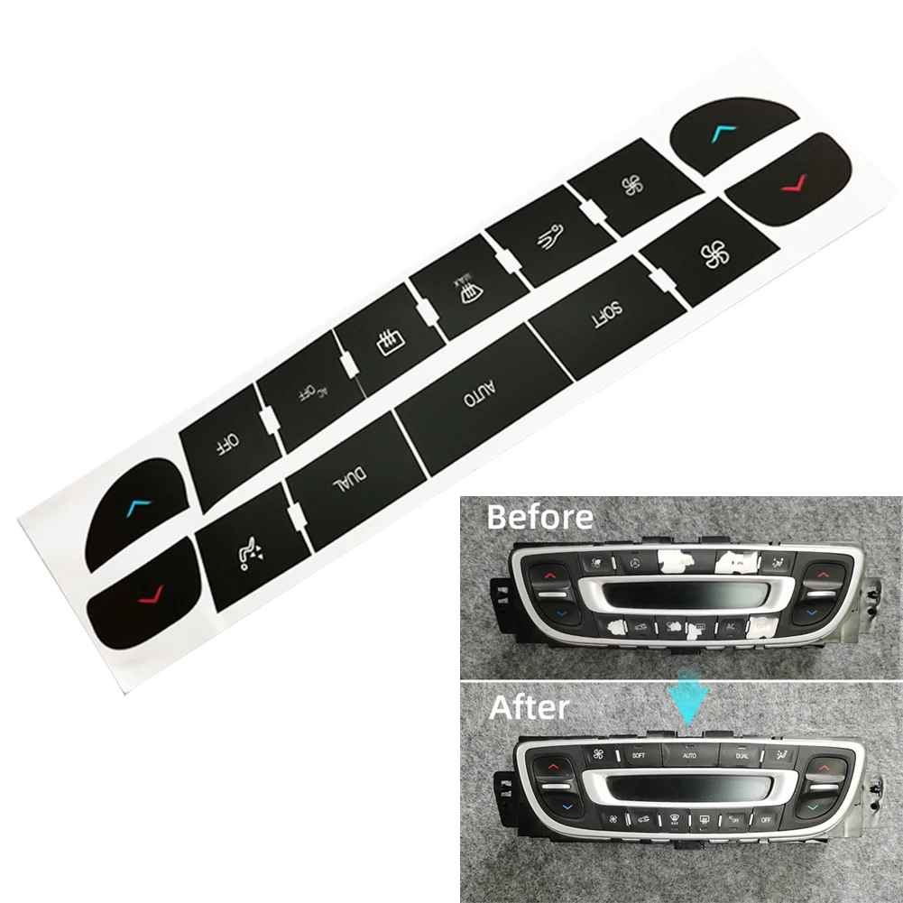 Car Button Repair Stickers Car Button Repair Decal Sticker Air Condition Climate Control Button Repair Sticker For Megane For Master Scenic III