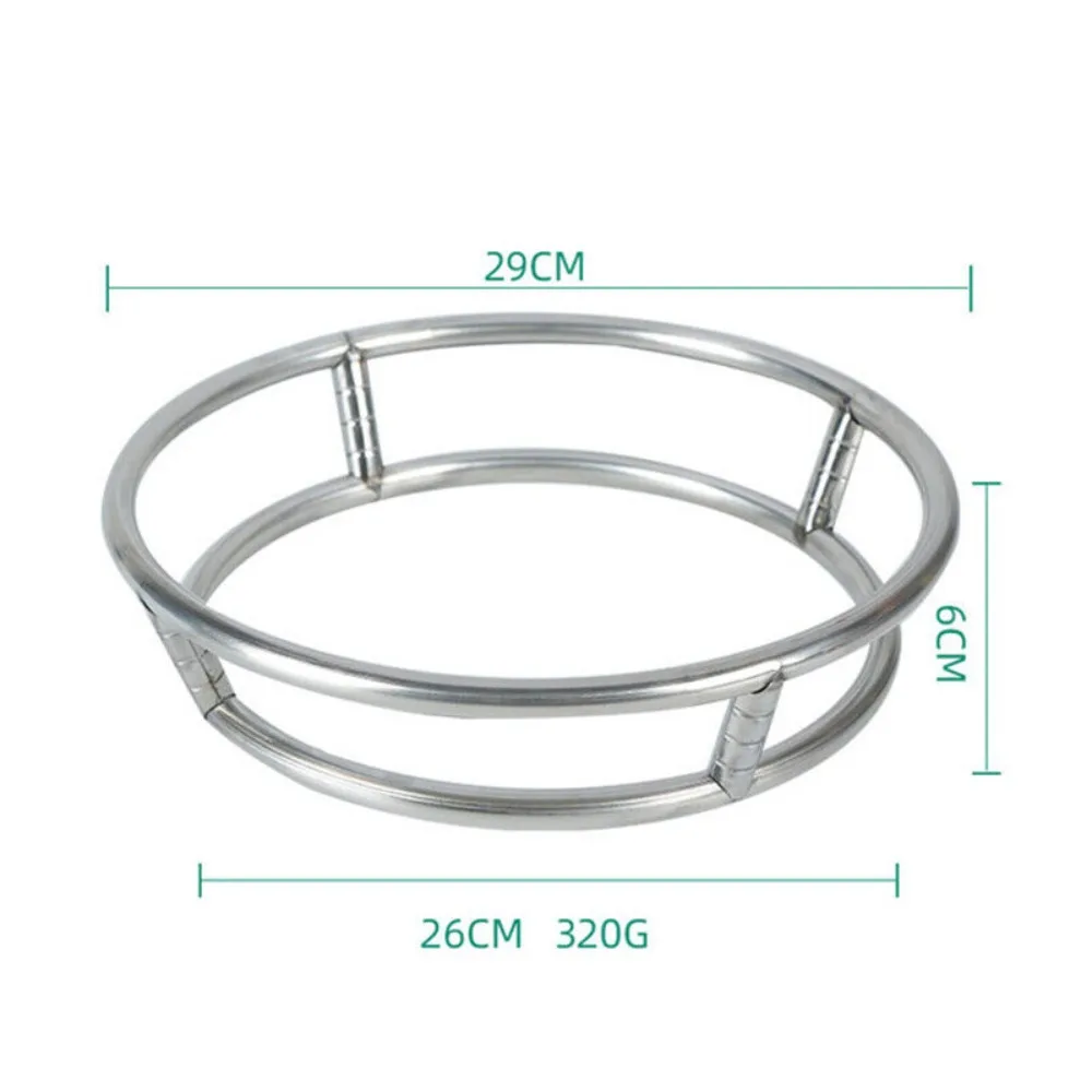 Rotundity Pot Storage Rack New Bold Stainless Steel Cauldron Bilayer Anti Scald Rack Kitchen 5