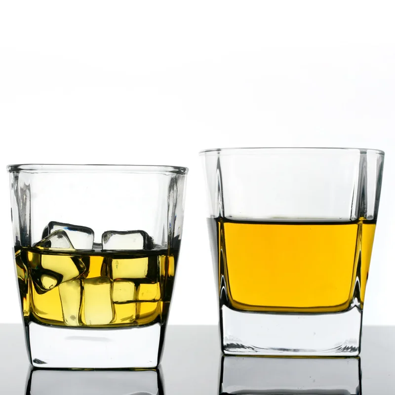 180ml Drinkware Thickened Square Glass Cup Household Simple Transparent Water Cups Beer Cup Bar Drinking Bottle