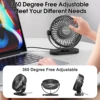 Electric Fan Portable Cooling Laptops Silent USB Fan Three Speed Adjustment for Home Office Desktop Outdoor Camping Mini Fan 4