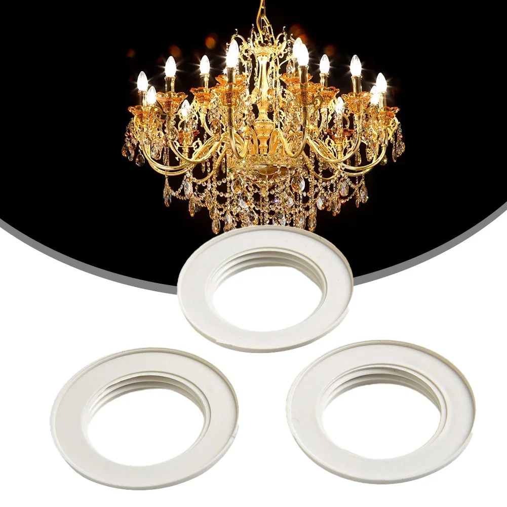Lampen schirm Ring aufrüsten Sie Ihre Lampen mit langlebigen e14 Kunststoff Lampen schirm Kragen Ring Faden Lampe Licht Schatten halter 3er-Set – Detail 6