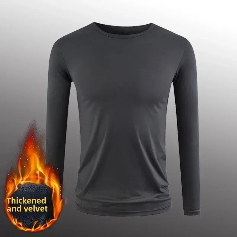 Men's Fleece Lined T-Shirt Versatile Use
