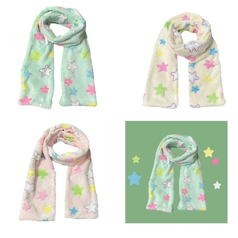 

Versatile Star Scarf for Travel and Office Scarf Thickened Star Scarf for Winter