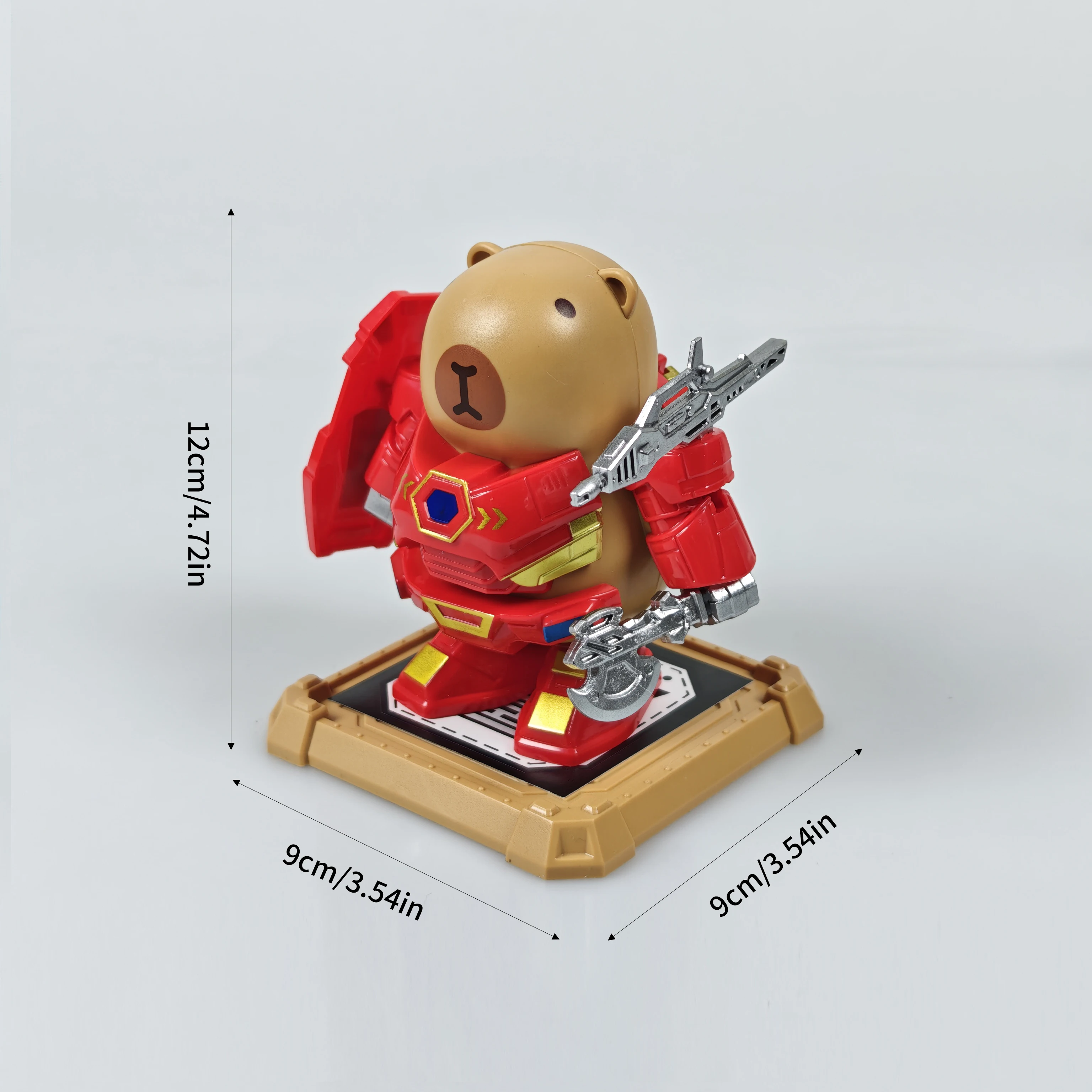 Capybara Mecha Armor Deluxe Action Figure Set with Accessories & Display Base