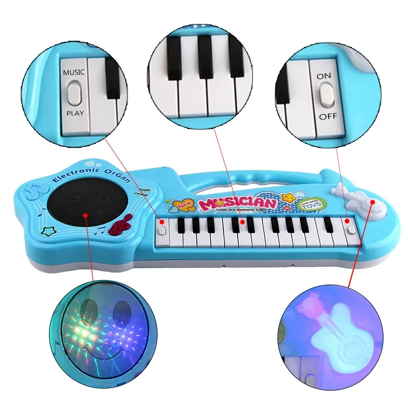 Piano Musical Toy Sound Keyborad Electic Flashing Music Instrument Developmental Early Educational Toys For Kids Children 3