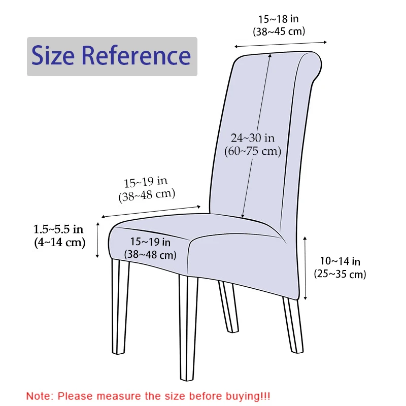 Printed King Back Chair Cover for Dining Room Kitchen Banquet XL Size Stretch High Back Chair Covers Anti-dirty Decor Seat Case 2