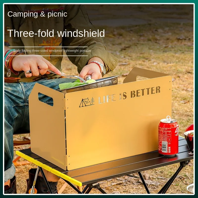 

Outdoor Stove Enclosure Wind Shield Camping Wind Shield Card Stove Folding Gas Stove Stove Wind Shield