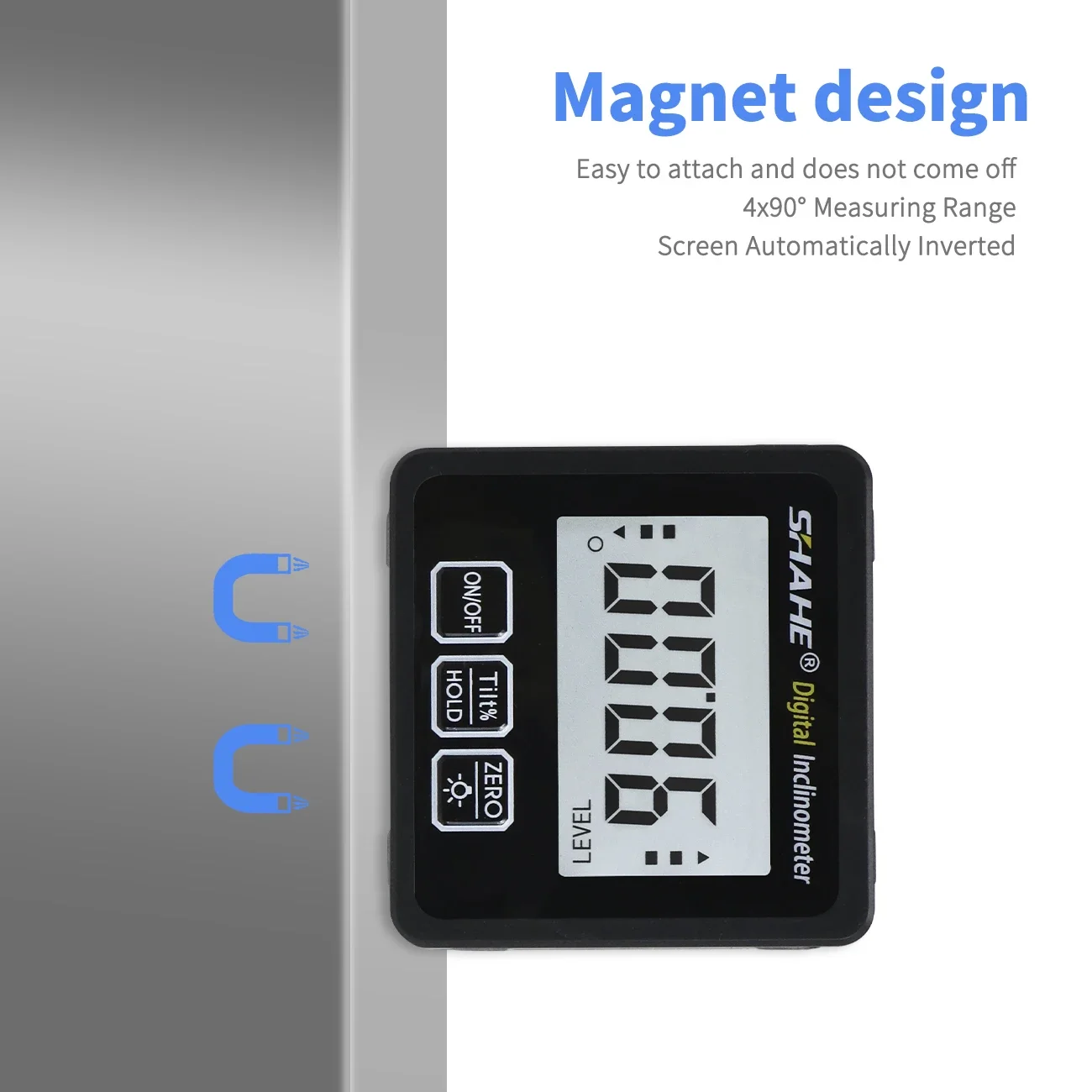 Shahe Digital Level 360 Degree Inclinometer Electronic Protractor Angle Finder Level Measuring Instruments 3
