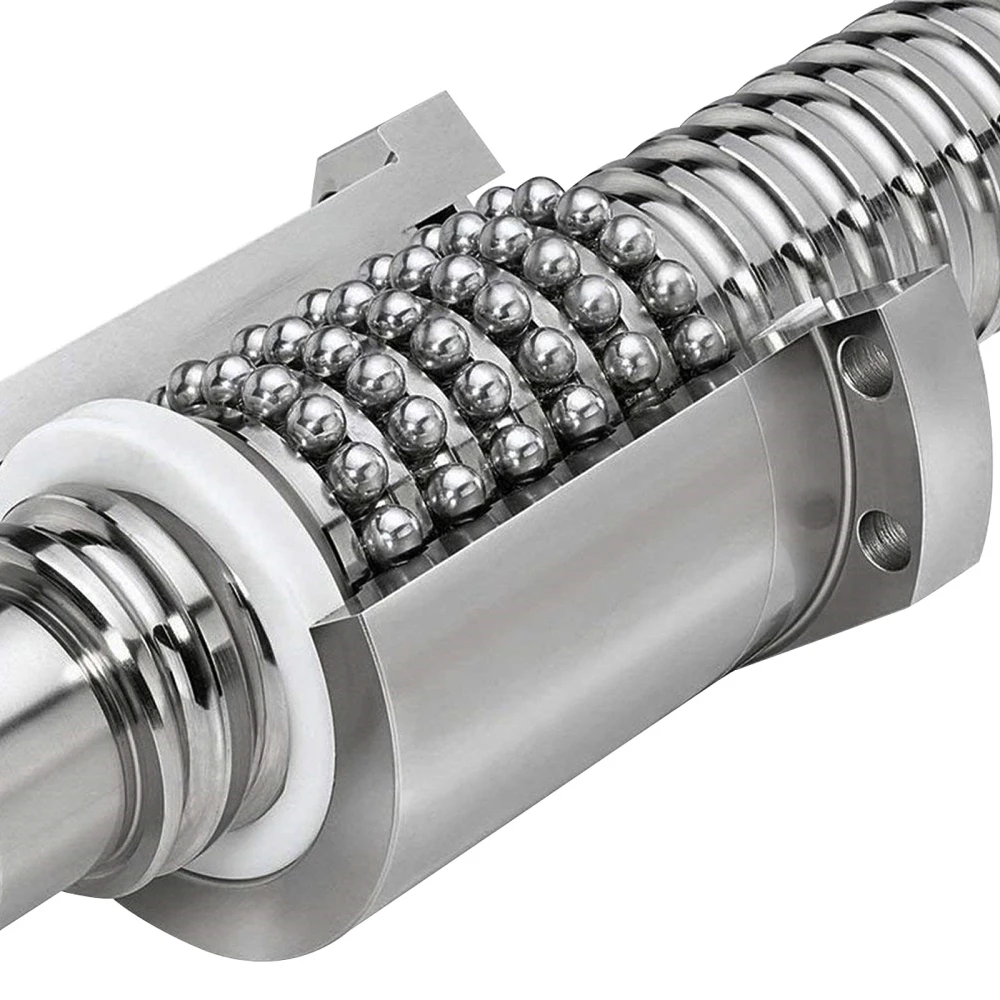 Description Picture 4 of itemRolled BallScrew SFU2005 SFU2505 Ball Screw C7 400mm~2000mm With Flange Single Ballnut BK/BF End Machined Ballscrew For CNC