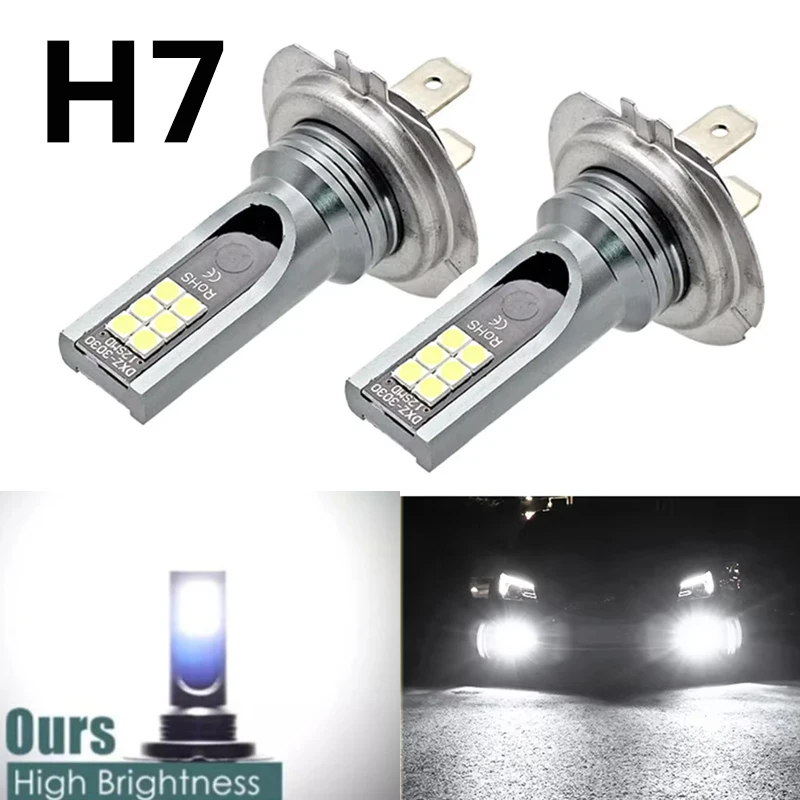 หลอดไฟหน้า LED H7 สว่างคมชัด สำหรับรถยนต์