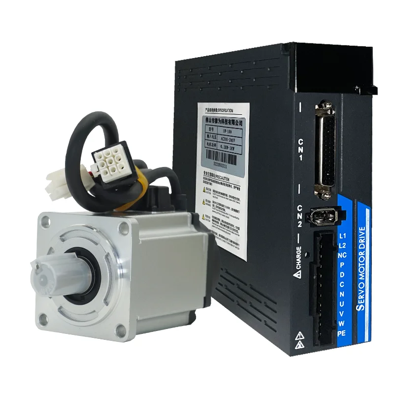 서보 모터 드라이브 키트, 750W 1000W AC 서보 모터, 3000rpm 80 플랜지 드라이버, 17 비트 마그네틱 인코더, 3m 인코더 케이블 CNC